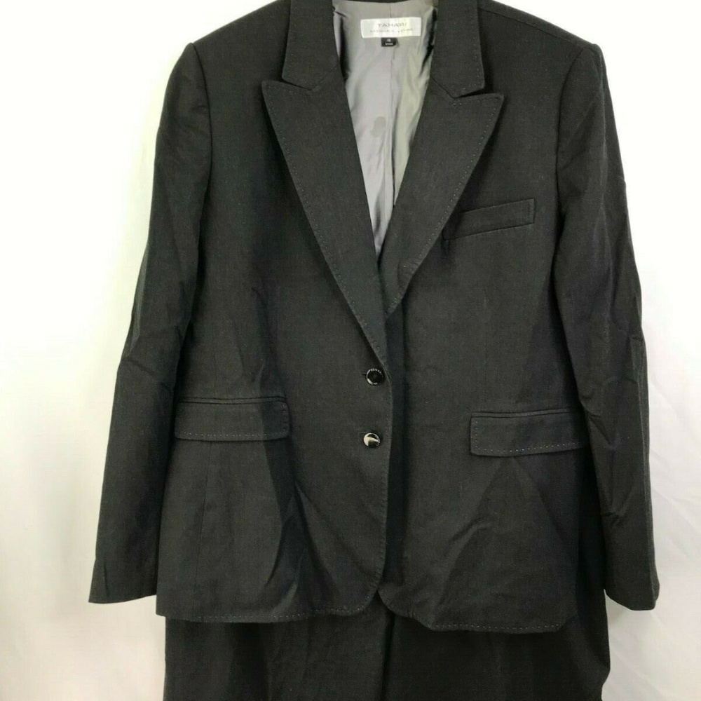 Tahari Arthur S Levine Black 2 Piece Pants Suit